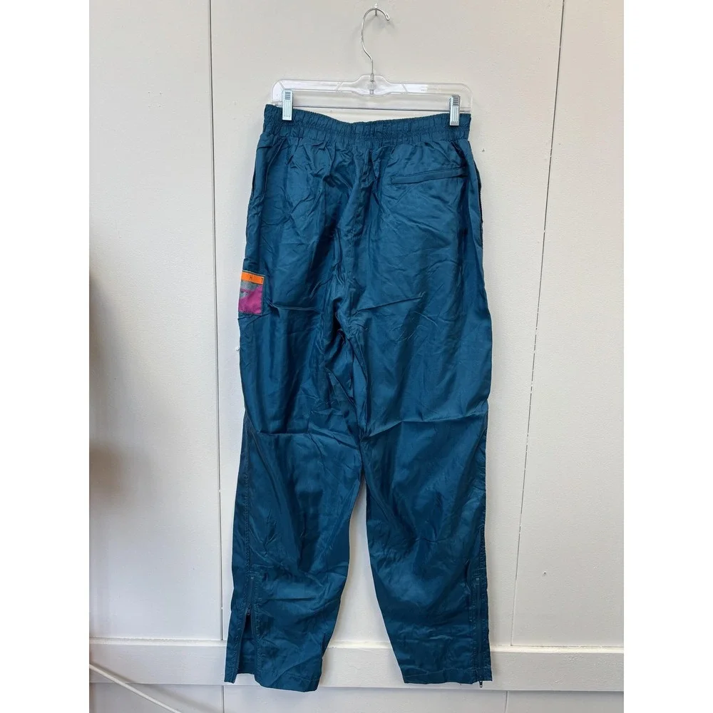 Vintage Nike Pants Mens Large Teal Flight Nylon Track Windbreaker Warm Up 90s